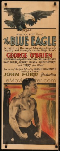 5r0073 BLUE EAGLE insert 1926 barechested George O'Brien in WWI, directed by John Ford, ultra rare!