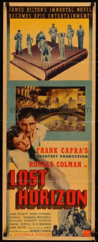 5r0083 LOST HORIZON insert 1937 Frank Capra's greatest production starring Ronald Colman, very rare!