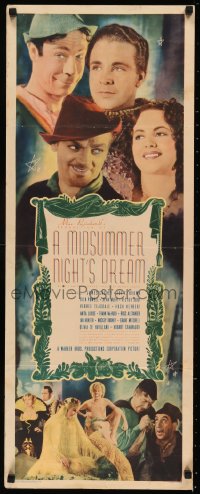 5r0114 MIDSUMMER NIGHT'S DREAM insert 1935 James Cagney, Joe E. Brown, Powell, Rooney, ultra rare!