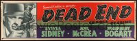 5r0028 DEAD END paper banner R1954 Humphrey Bogart c/u with gun, Sidney, McCrea, ultra rare!