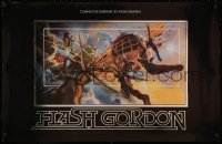 5r0157 FLASH GORDON foil heavy stock 25x38 special poster 1980 best horizontal art by Philip Castle!