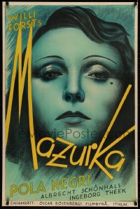 5r0146 MAZURKA Swedish 1936 bad girl Pola Negri remade as Confession with Kay Francis, ultra rare!