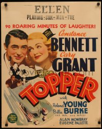 5r0047 TOPPER jumbo WC 1937 ghosts Cary Grant & Constance Bennett haunt Roland Young, ultra rare!
