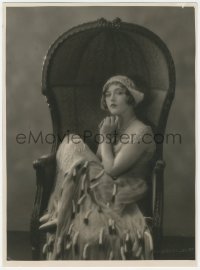 5s0339 MARION DAVIES deluxe 9.5x13 still 1920s seated portrait in cool dress by Ruth Harriet Louise!