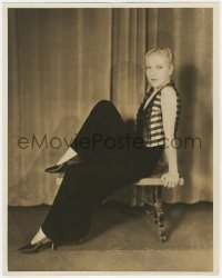5s0343 NATALIE MOORHEAD deluxe 11x14 still 1931 in lounging pajamas & metal jacket by Fred Archer!