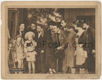 5s0204 BUSTER'S DARK MYSTERY LC 1927 Arthur Trimble as Buster Brown with Pete the Dog & crowd, rare!