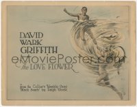 5s0183 LOVE FLOWER TC 1920 D.W. Griffith, great CA art of naked girl dragging man underwater, rare!