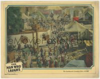 5s0236 MAN WHO LAUGHS LC 1928 London Fair of 1705 with crowds by rides & freak shows, ultra rare!