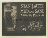 5s0184 MUD & SAND TC 1922 Stan Laurel as matador Rhubarb Vaselino & real wife Mae, ultra rare!