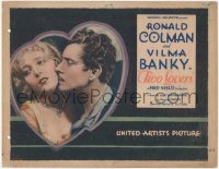 5s0186 TWO LOVERS TC 1928 romantic close up of pretty Vilma Banky & Ronald Colman, ultra rare!