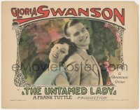 5s0271 UNTAMED LADY LC 1926 posed portrait of Gloria Swanson & Lawrence Gray smiling back to back!
