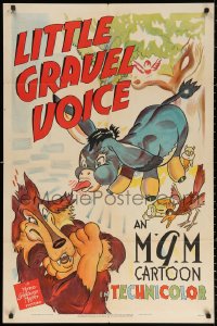 5s0143 LITTLE GRAVEL VOICE 1sh 1942 cartoon art of burro & woodland critters glaring at wolf, rare!