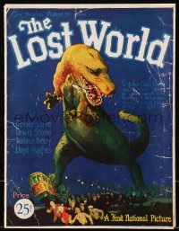 5s0095 LOST WORLD souvenir program book 1925 Willis O'Brien, dinosaur art from 1-sheet, ultra rare!