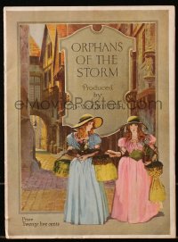 5s0097 ORPHANS OF THE STORM souvenir program book 1921 D.W. Griffith classic, Lillian & Dorothy Gish!