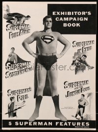 5s0009 SUPERMAN pressbook 1954 five features from TV shows starring the DC superhero, very rare!