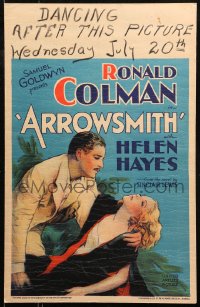 5s0012 ARROWSMITH WC 1931 great art of Ronald Colman & pretty Helen Hayes, John Ford, ultra rare!