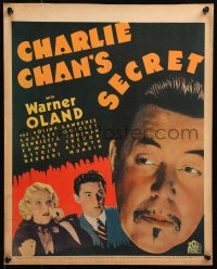 5s0013 CHARLIE CHAN'S SECRET WC 1936 great super close up of Asian detective Warner Oland, rare!