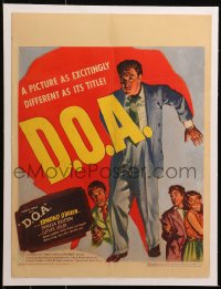 5s0014 D.O.A. linen WC 1950 Edmond O'Brien classic film noir, excitingly different, ultra rare!