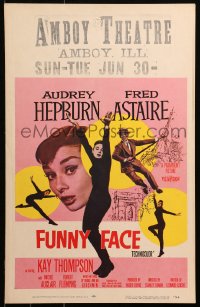 5s0020 FUNNY FACE WC 1957 four images of Audrey Hepburn close up & full-length + Fred Astaire!