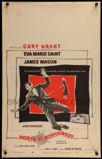 5s0031 NORTH BY NORTHWEST WC 1959 Cary Grant, Eva Marie Saint, Alfred Hitchcock suspense classic!