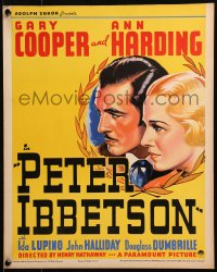 5s0033 PETER IBBETSON WC 1935 great art of Gary Cooper with mustache & Ann Harding, ultra rare!