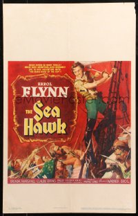 5s0039 SEA HAWK WC 1940 Michael Curtiz directed, cool art of swashbuckler Errol Flynn with sword!