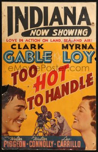 5s0046 TOO HOT TO HANDLE WC 1938 newsreel cameraman Clark Gable & pretty Myrna Loy, ultra rare!