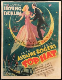 5s0047 TOP HAT WC 1935 art of Fred Astaire & Ginger Rogers on moon, music by Irving Berlin, rare!