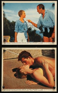 5t0920 BONJOUR TRISTESSE 2 color 8x10 stills 1958 sexy Jean Seberg w/David Niven & Geoffrey Horne!