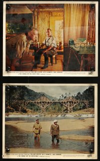 5t0921 BRIDGE ON THE RIVER KWAI 2 color 8x10 stills 1958 Alec Guinness and Sessue Hayakawa, Lean!