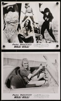 5t1544 FASTER, PUSSYCAT! KILL! KILL! 2 8x10 stills 1965 Tura Satana, Haji, Lori Williams, w/ split image!