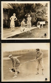 5t1559 LOVE IN THE ROUGH 2 8x10 stills 1930 great images of golfer Robert Montgomery clowning around!