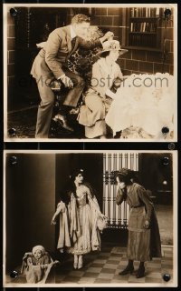 5t1571 PAIR OF CUPIDS 2 deluxe 7.5x9.5 stills 1918 Francis X. Bushman & Beverly Bayne with baby!