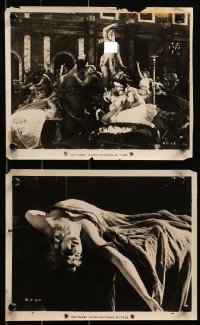5t1577 QUO VADIS 2 8x10 stills 1925 image of anguished Elena Sangro as Poppea and topless orgy scene!