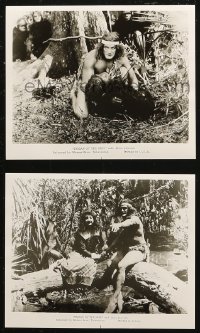 5t1589 TARZAN OF THE APES 2 TV 8x10 stills R1960s images of Elmo Lincoln & Enid Markey in jungle!