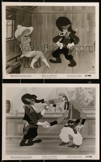 5t1598 WILD & WOOLFY 2 8x10 stills R1953 Droopy western cartoon, wolf w/ sexy cowgirl, pointing gun!