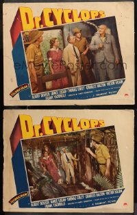 5t0697 DOCTOR CYCLOPS 2 LCs 1940 Albert Dekker with wacky glasses, Ernest B. Schoedsack sci-fi!