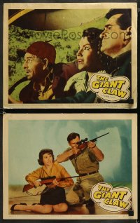 5t0712 GIANT CLAW 2 LCs 1957 Jeff Morrow, Mara Corday, Fred F. Sears directed, cool sci-fi images!