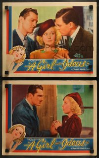 5t0713 GIRL WITH IDEAS 2 LCs 1937 great images of Wendy Barrie with Walter Pidgeon, Kent Taylor!