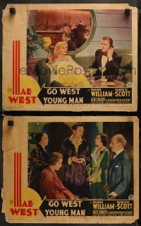 5t0715 GO WEST YOUNG MAN 2 LCs 1936 sexy Mae West with Lyle Talbot + William, Jewell and cast!