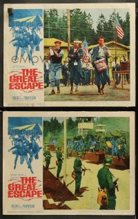 5t0718 GREAT ESCAPE 2 LCs 1963 patriotic James Garner & Steve McQueen on 4th of July + camp arrival!