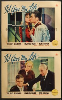 5t0726 I'D GIVE MY LIFE 2 LCs 1936 Frances Drake, Tom Brown, Janet Beecher & Guy Standing!