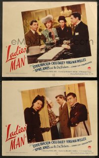 5t0735 LADIES' MAN 2 LCs 1946 great images of Eddie Bracken, Cass Daley & Virginia Welles!