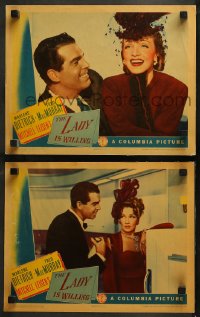 5t0737 LADY IS WILLING 2 LCs 1942 great close ups of Marlene Dietrich & Fred MacMurray!