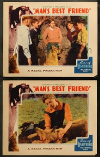 5t0747 MAN'S BEST FRIEND 2 LCs 1935 Lightning The Marvel Dog, Douglas Haig, Frank Brownlee!