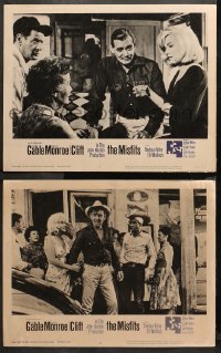 5t0750 MISFITS 2 LCs 1961 sexy Marilyn Monroe, Clark Gable, Montgomery Clift, Wallach, Ritter, Huston!
