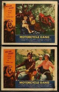 5t0752 MOTORCYCLE GANG 2 LCs 1957 AIP, pretty Anne Neyland, wild & wicked, living with no tomorrow!