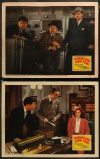 5t0753 MURDER OVER NEW YORK 2 LCs 1940 Sidney Toler as Charlie Chan with Weaver, Cortez & Sen Yung!