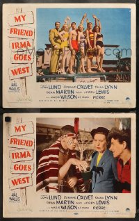 5t0755 MY FRIEND IRMA GOES WEST 2 LCs 1950 Dean Martin & Jerry Lewis with sexy Marie Wilson & cast!