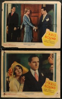 5t0761 PARIS BOUND 2 LCs 1929 newlywed Ann Harding, in her 1st movie, thinks husband's cheating!
